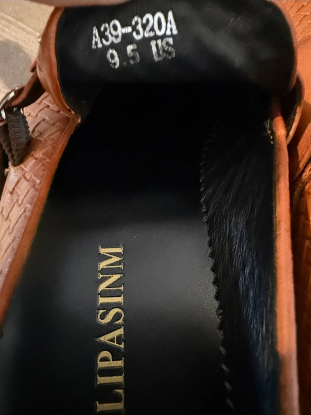 Men's Tan Woven Double Monk Strap Loafers